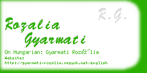 rozalia gyarmati business card